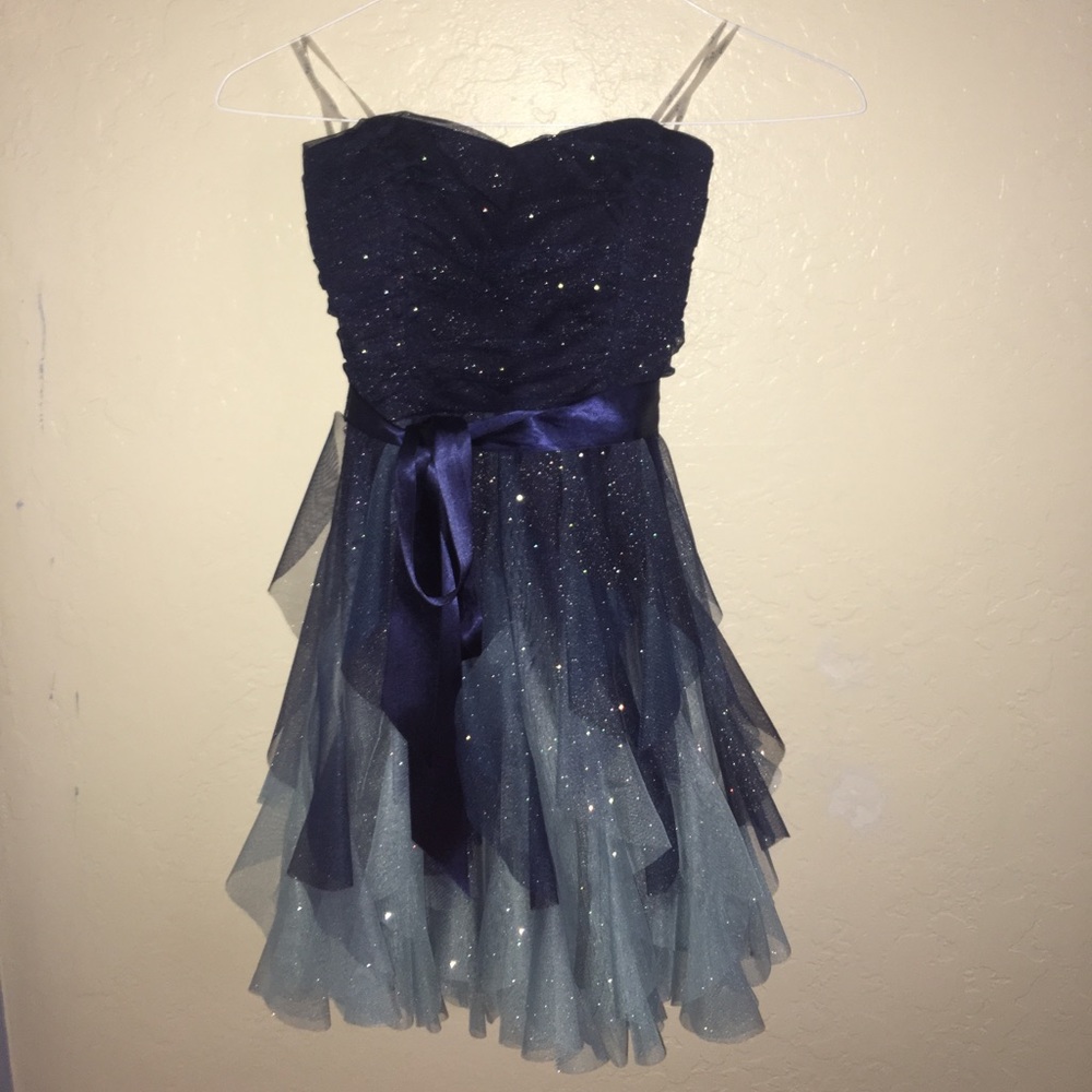 Blue Ombré Homecoming Dress